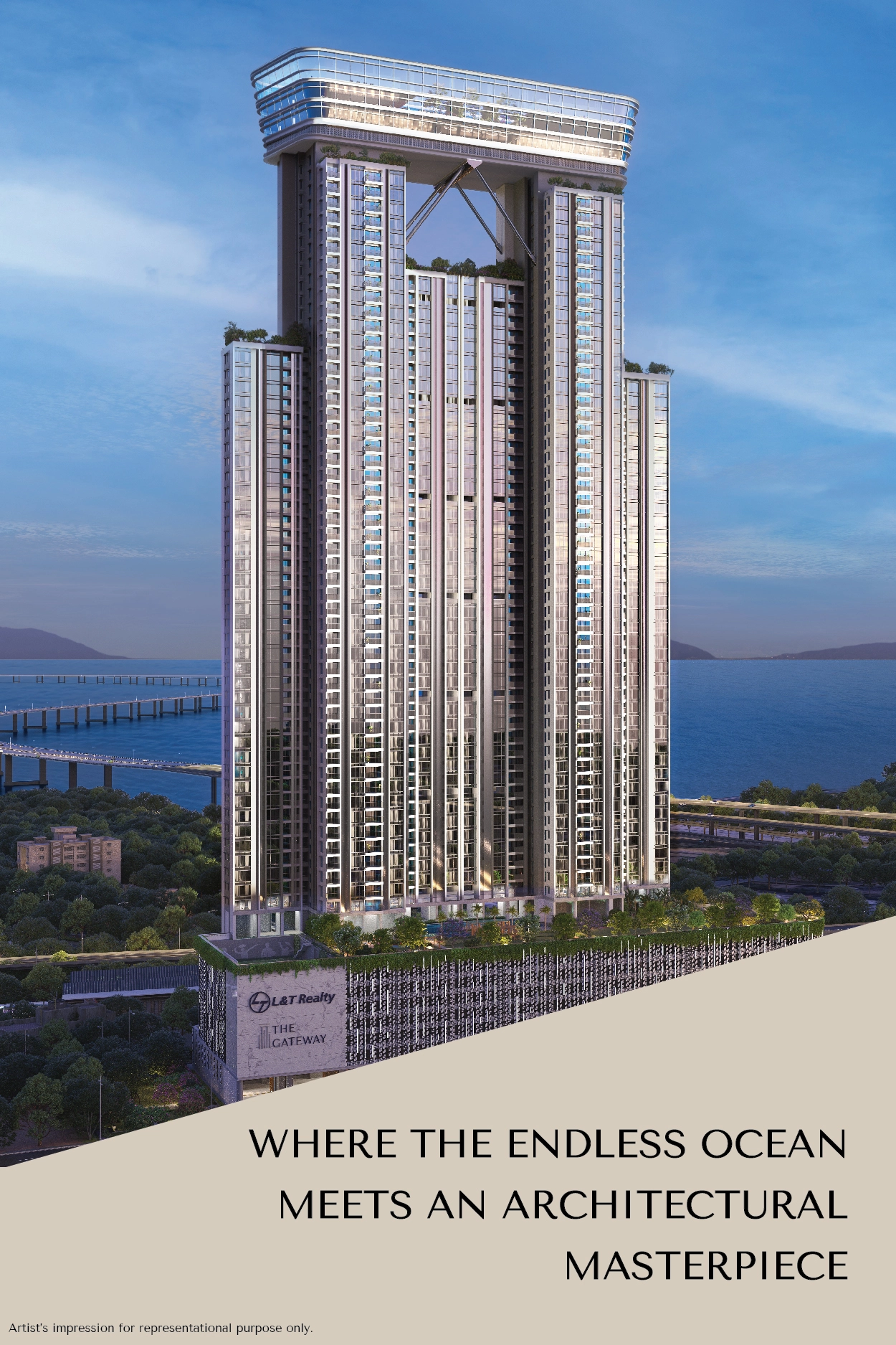 Building facade of L&T Realty The Gateway, Sewri